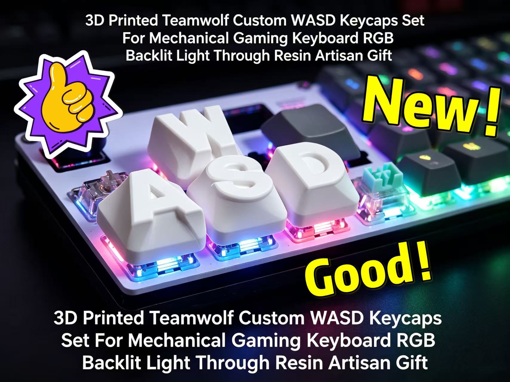 Gaming Keyboard 2026 - Набор кастомных 3D-печатных колпачков для клавиш