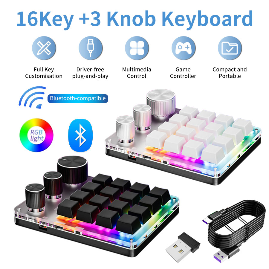 Gaming Keyboard No Rgb - RGB беспроводная Bluetooth-клавиатура с 3 режимами,