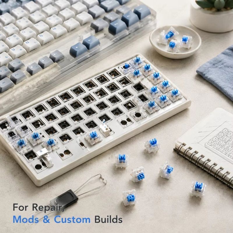 DT21 100 шт. переключателей дл – обзор и цена Keyboard Gaming Blue Switch